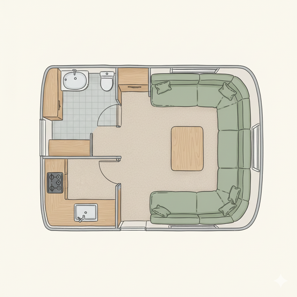 Rear Lounge floorplan